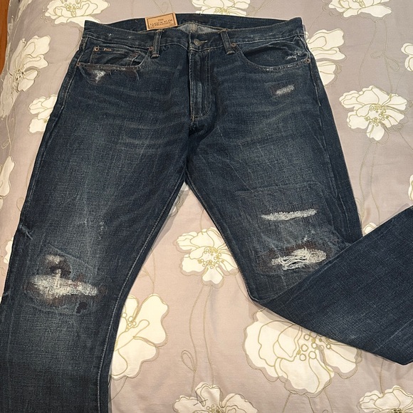 Polo Ralph Lauren Men's Varick Slim Straight Jeans Blue Size 33X30